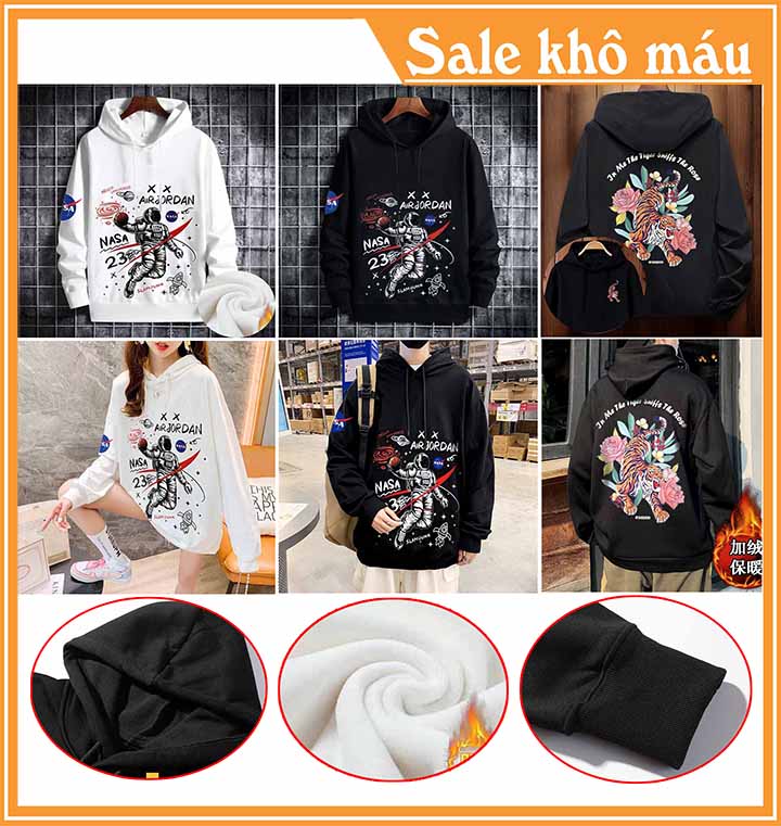 🌸 MẶC LÀ THÍCH 🌸 Áo Hoodie Nỉ Lót Bông In Hình Hổ Mặt Trăng Unisex, ÁO HOODIE NÓN CHUI TRÙM ĐẦU NỮ CHẤT VẢI NỈ BÔNG HÀNG 1 size FORM DÁNG RỘNG DƯỚI 75KG MẶC VỪA