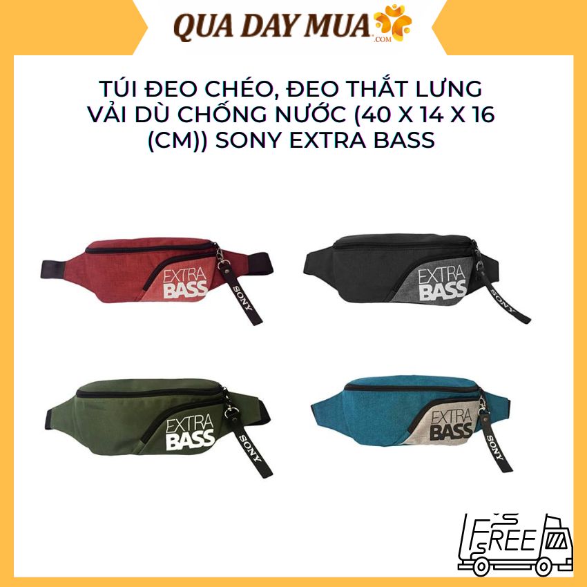 Túi đeo chéo, đeo thắt lưng vải dù chống nước ) Sony Extra bass