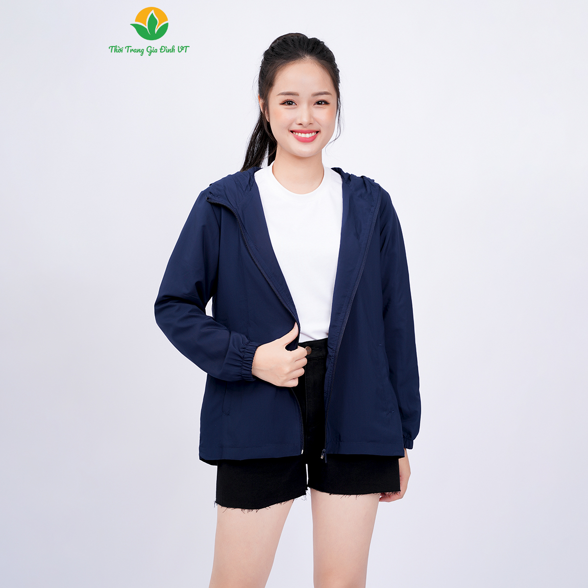 Áo gió nữ Việt Thắng 2 lớp chất liệu Polyeste cao cấp phom dáng trẻ trung