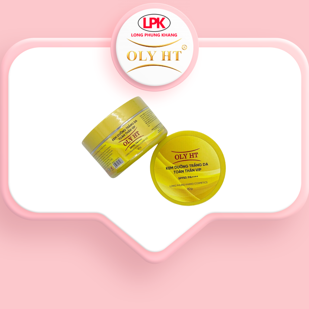 Kem dưỡng trắng da toàn thân body chống nắng oly ht chính hãng kem body dưỡng da trắng hồng ngăn ngừa lão hóa 80g