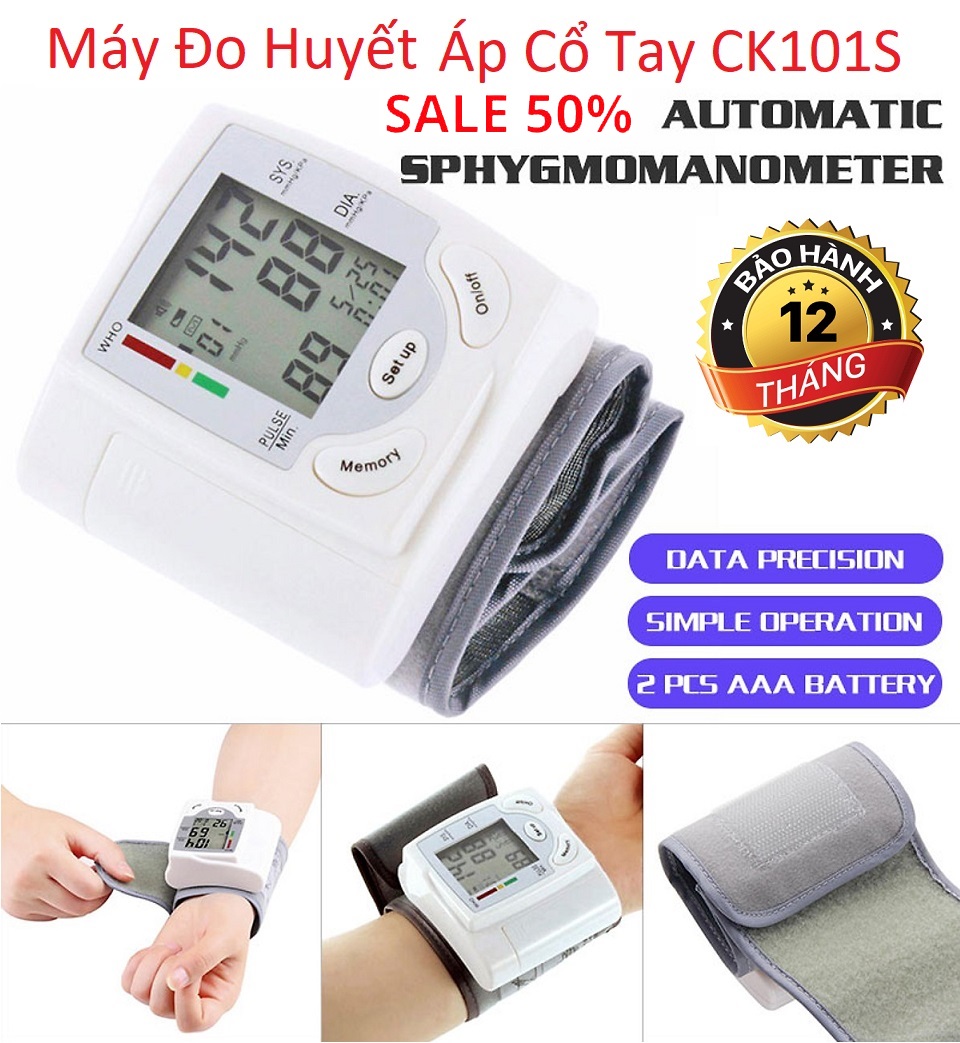 Máy đo huyết áp Omron Nhật Bản Cao cấp, Đo siêu chuẩn ... Máy Đo Huyết Áp Cổ Tay CK 101S Nhập Khẩu, Máy đo huyết áp điện tử giá cực tốt - BH 12 Tháng