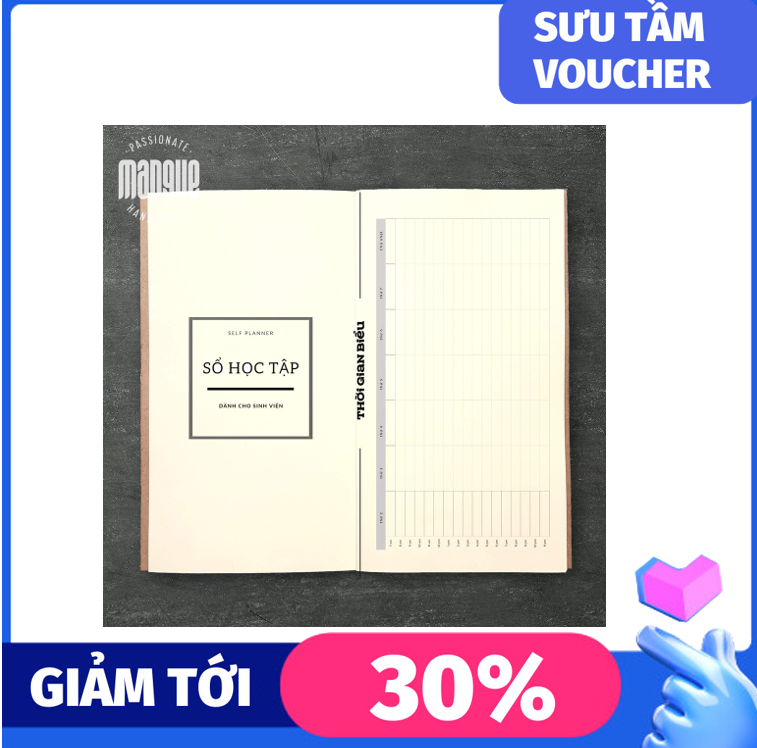 Sổ tay study planner lập kế hoạch học tập ghi chép cornell cho sinh viên học sinh 60 trang bìa mềm