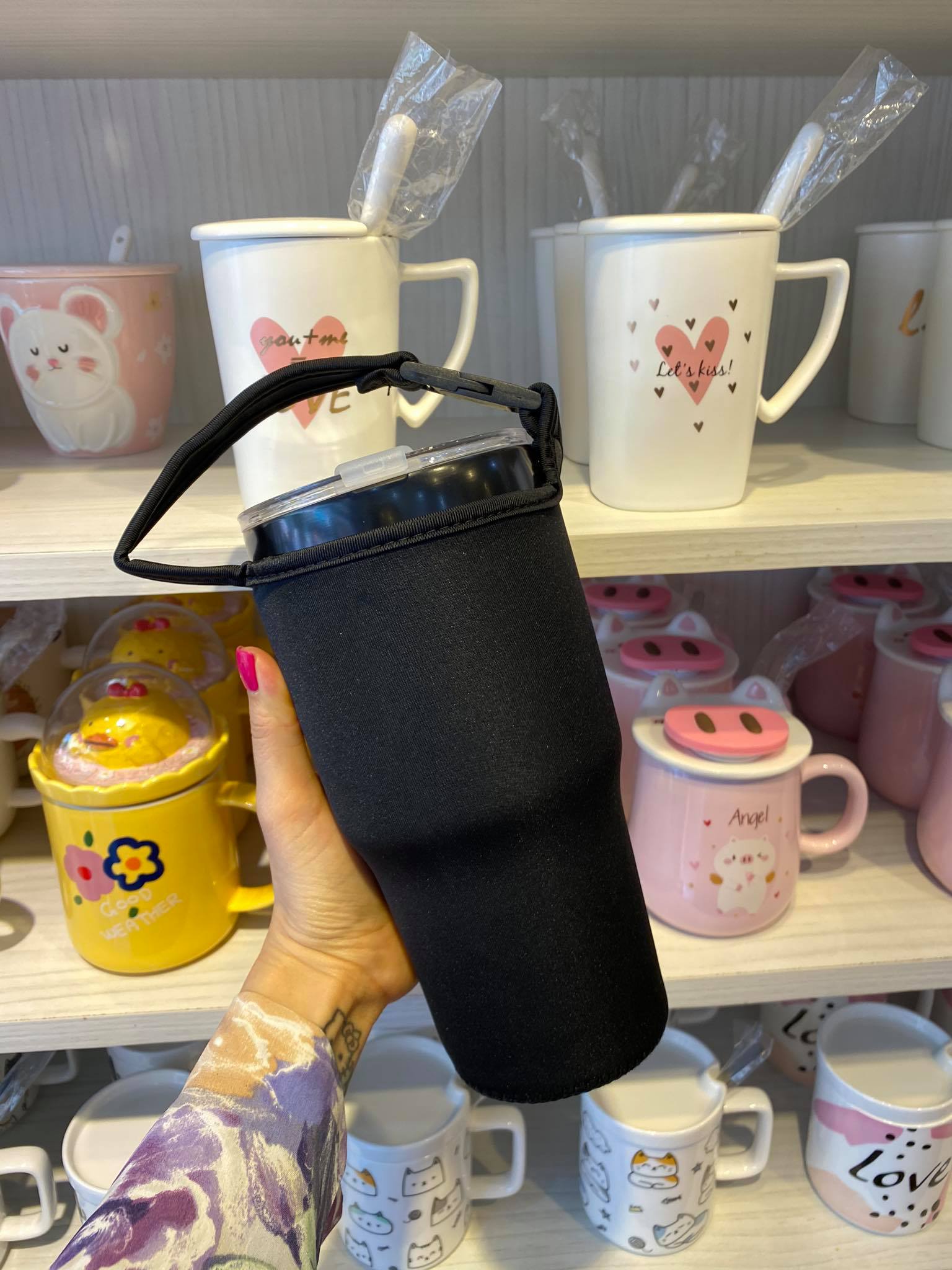 Túi đen đựng ly 30oz 900ml t34