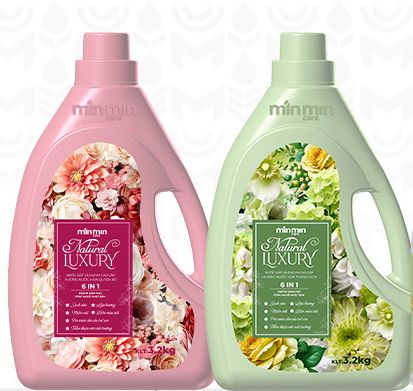 1 thùng 6,4kg Nước giặt xả Min Min Care - sạch,an toàn,hương nước hoa, lưu hương