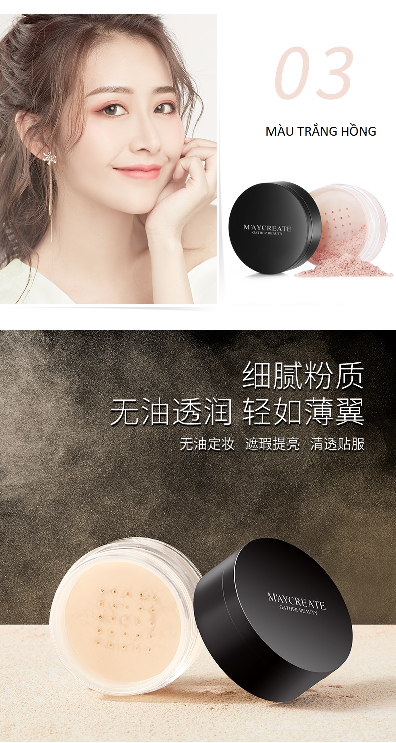 Phấn phủ bột kiềm dầu Maycreate