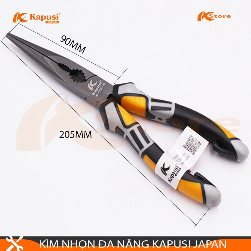 Kìm nhọn đa năng 8inch/205mm kapusi japan