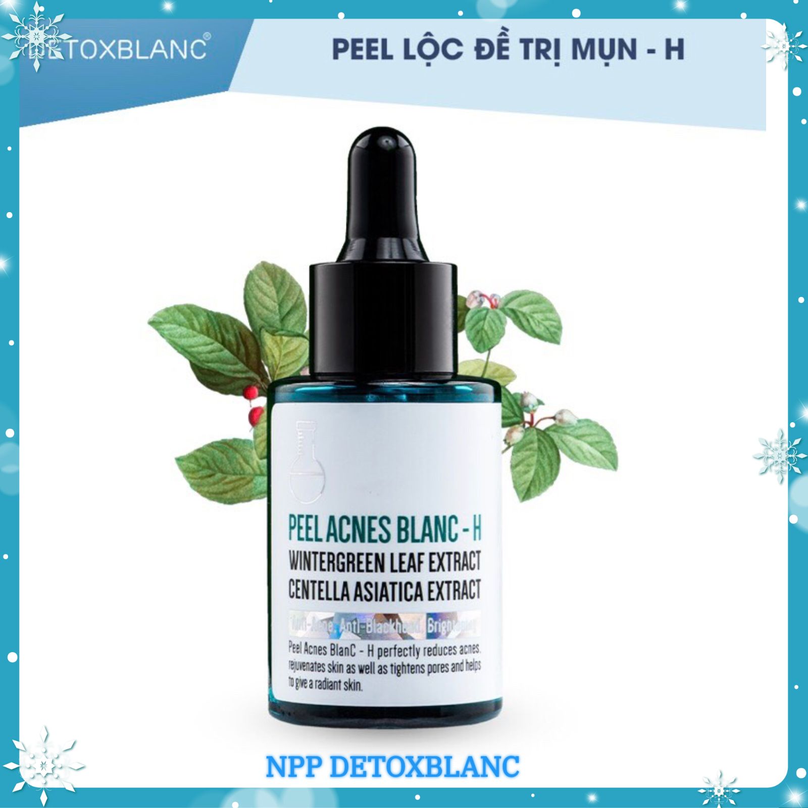 Serum Xóa Mụn Detox Blanc Peel Lộc Đề H Detox Blanc (Peel Acnes Blanc - H) Xóa mụn nhanh - Dưỡng da Căng mịn