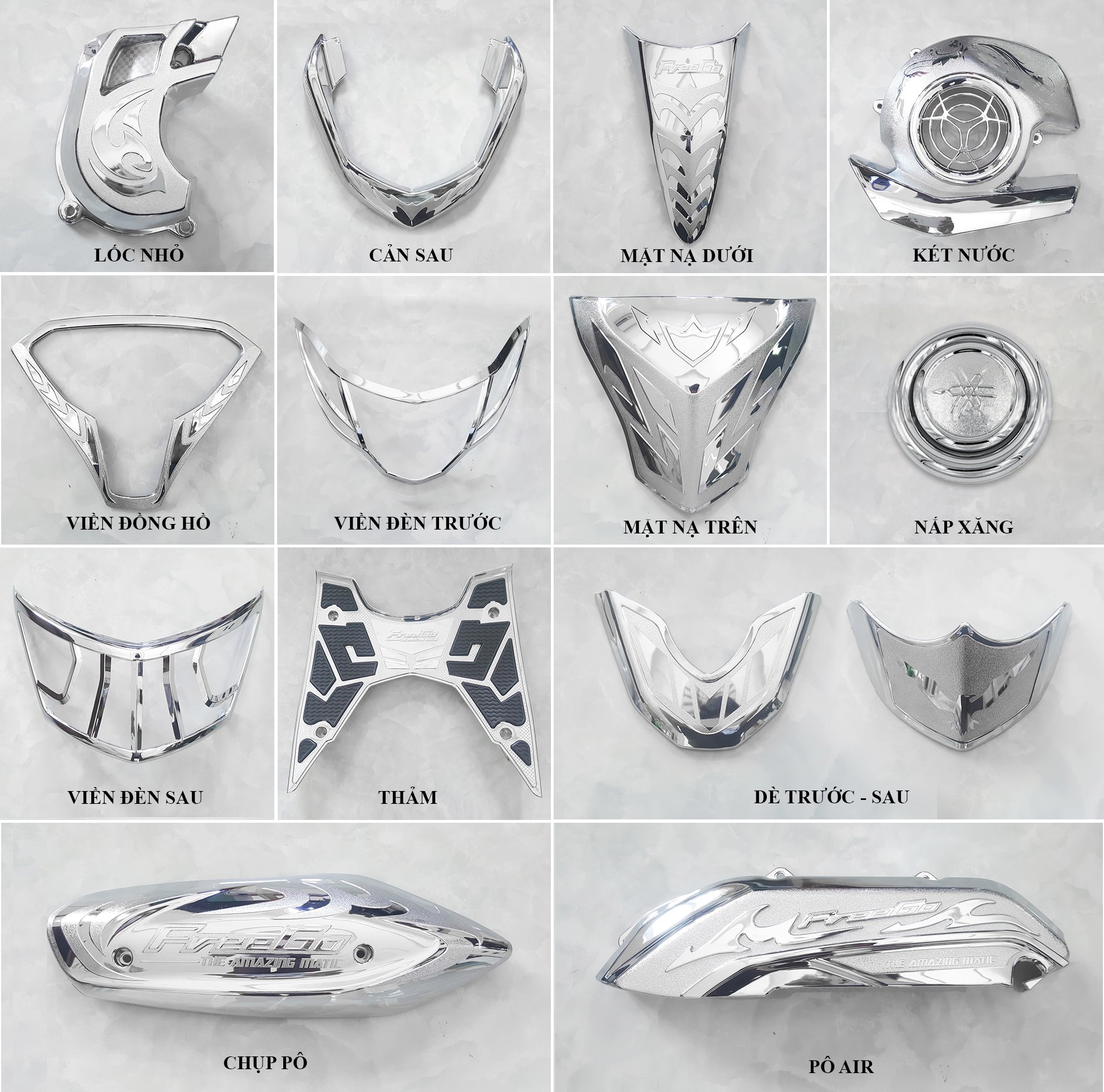 Ốp trang trí xe freego 2019-2024 mạ crom artistar
