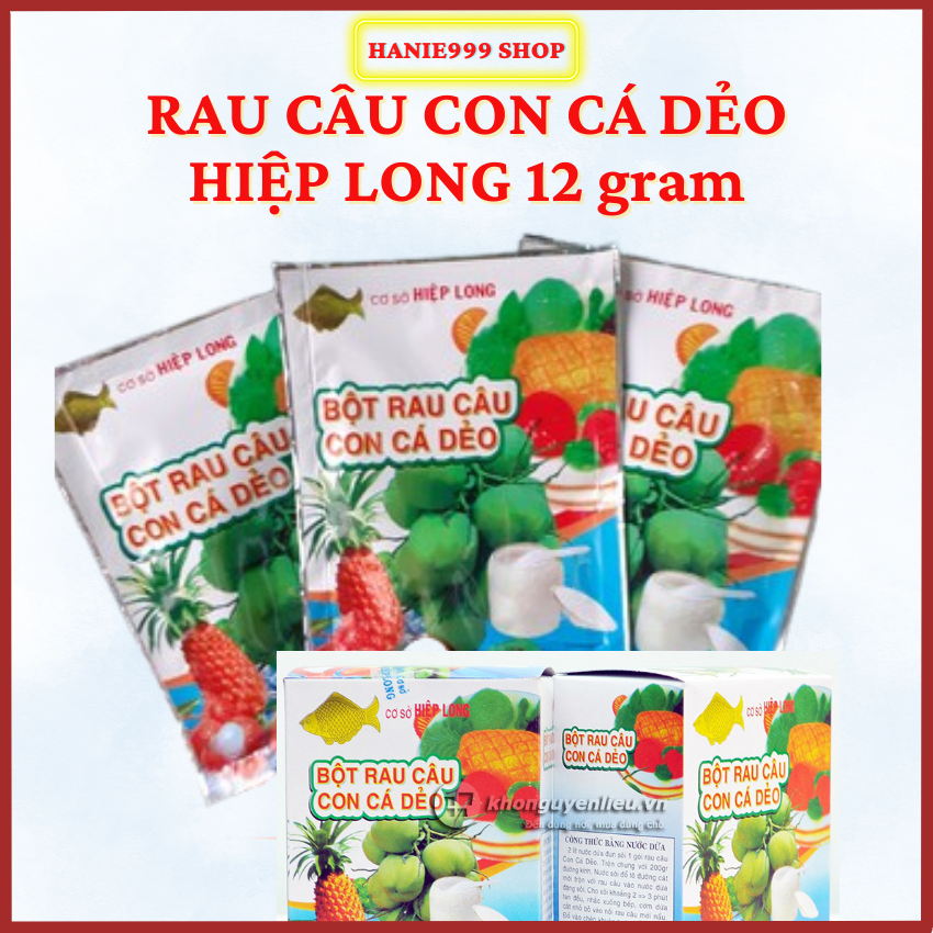 Bột rau câu con cá dẻo 3d hiệp long 12g - hanie999 shop