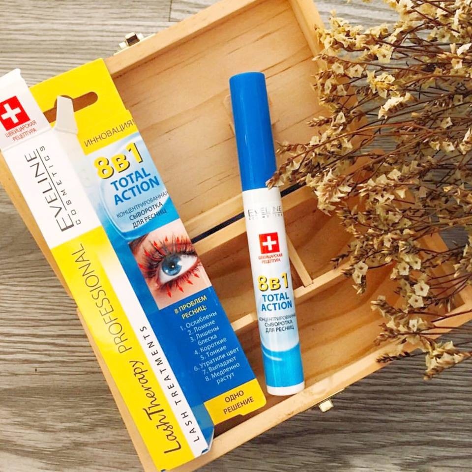 ☫✶▬  Tinh Chất Dưỡng Mi Eveline 8in1 Total Action Lash Therapy professional