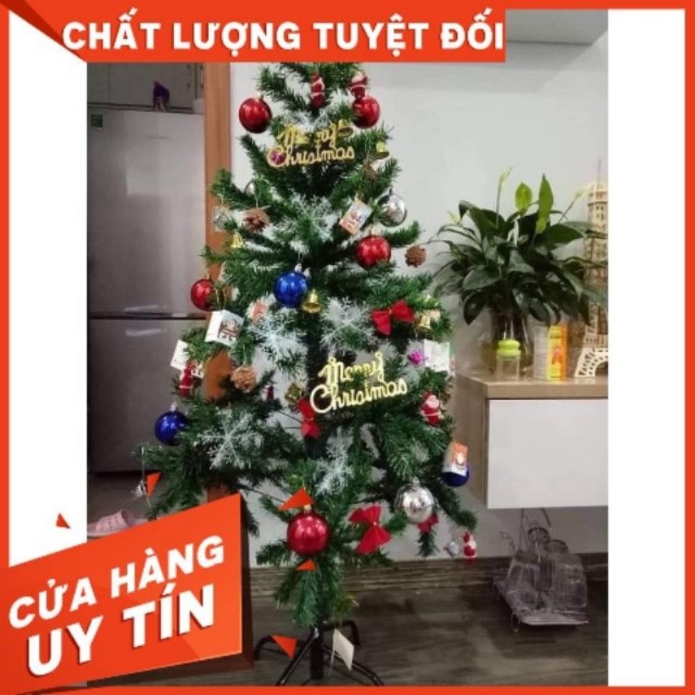 Cây Thông NOEL Cao 1m5 Chất Liệu Nhựa PVC - Tặng Kèm Đủ Phụ Kiện