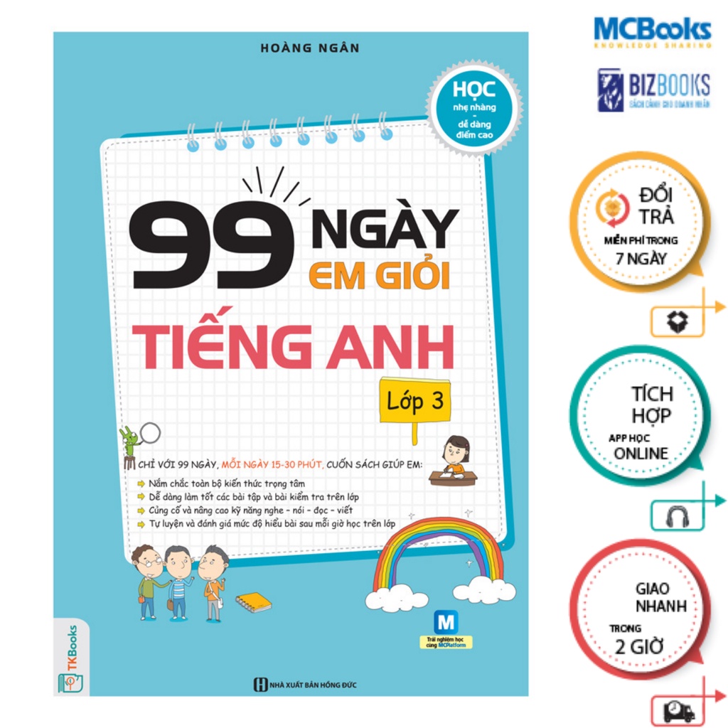 Sách - 99 ngày em giỏi tiếng anh lớp 3 - sách tham khảo - mcbooks