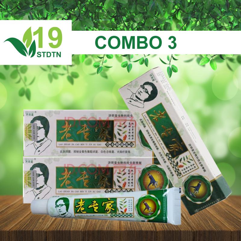 Combo 3 Tuýp Kem Bôi Nấm Trắng - Chuyên dùng bôi Ngoài Da (hắc lào, lang ben, nấm da, mề đay, viêm da cơ địa, á sừng, vảy nến, tổ đỉa, viêm da dị ứng, viêm da dầu, viêm da dị ứng, ngứa, nứt nẻ...)
