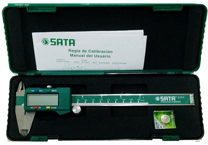 Thước căp điện tử đo đường kính 0 - 200mm sata 91512