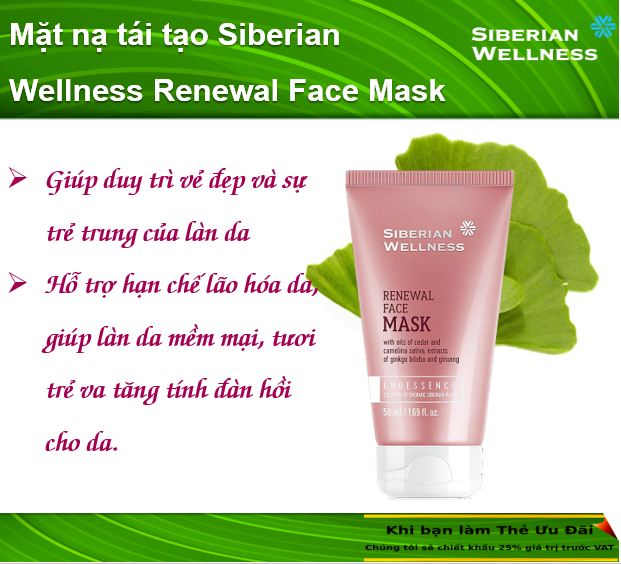 Mặt nạ tái tạo SIBERIAN WELLNESS Renewal Face Mask