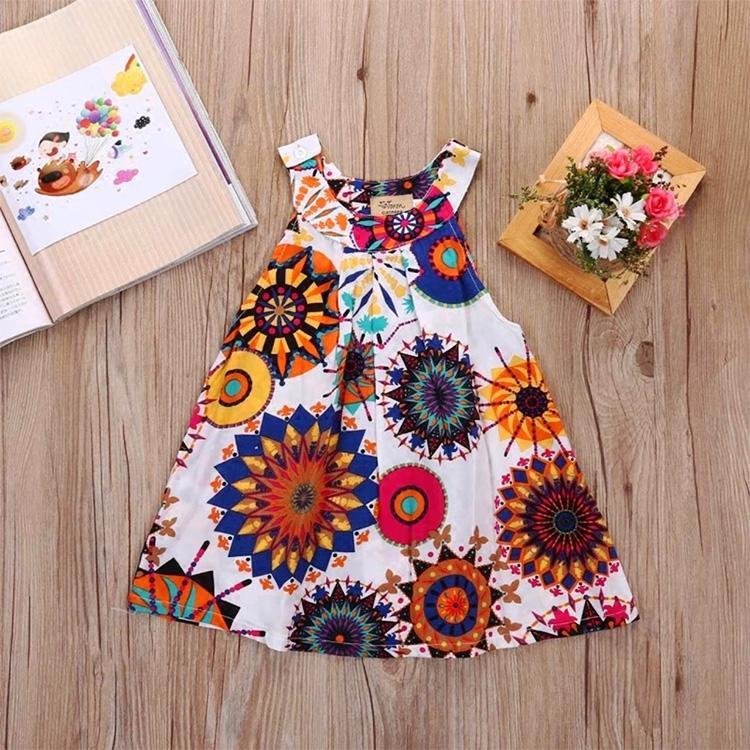 Đầm in hoa mùa hè đáng yêu cho bé gái 1-5 tuổi BBShine – D013