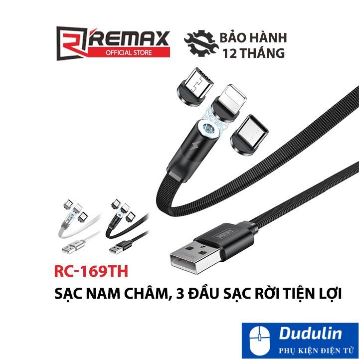 Cáp sạc nam châm đa năng remax rc-169th