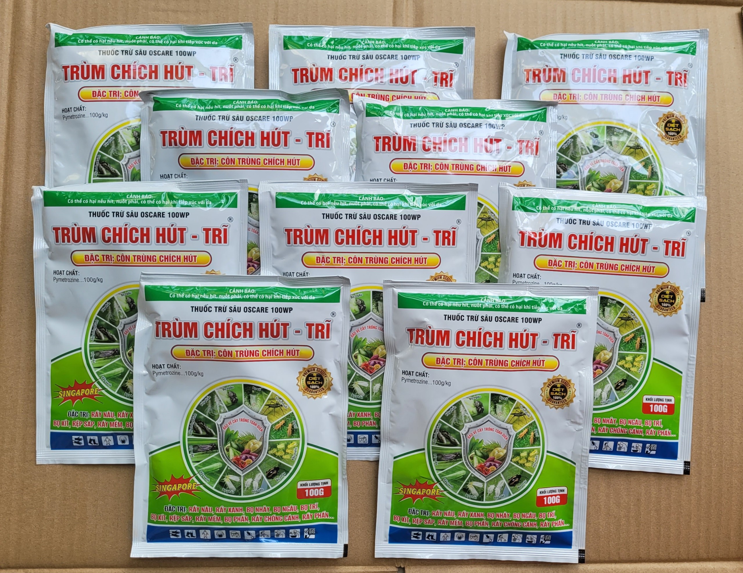 [TRUNG THIEN THINH] Combo 10 gói OSCARE 100WP TRÙM CHÍCH HÚT gói 100gram trừ bọ trĩ, rầy xanh, bọ nhảy, rầy mềm, rệp sáp, bọ phấn