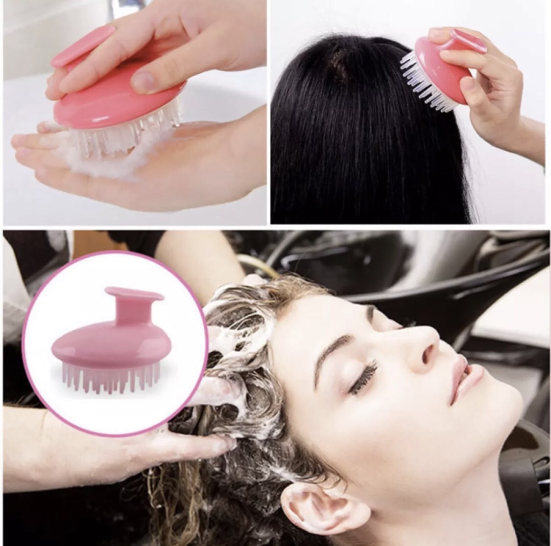 Lược Massage Gội Đầu Silicone Phụ Kiện Chăm Sóc Tóc Làm Sách Da Đầu Tiện Lợi PKHN8X0571