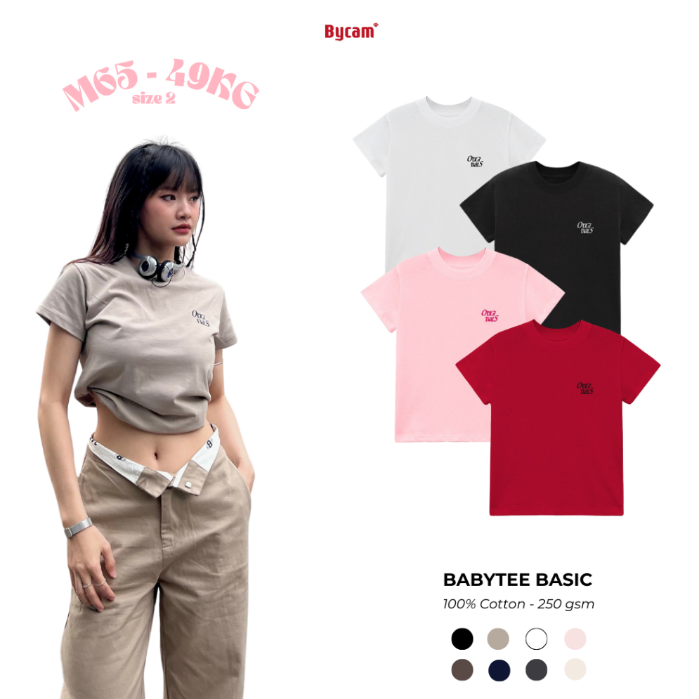 Áo thun tee basic black/white/grey mẫu mới 2023 𝑩𝒚𝒄𝒂𝒎𝒄𝒂𝒎