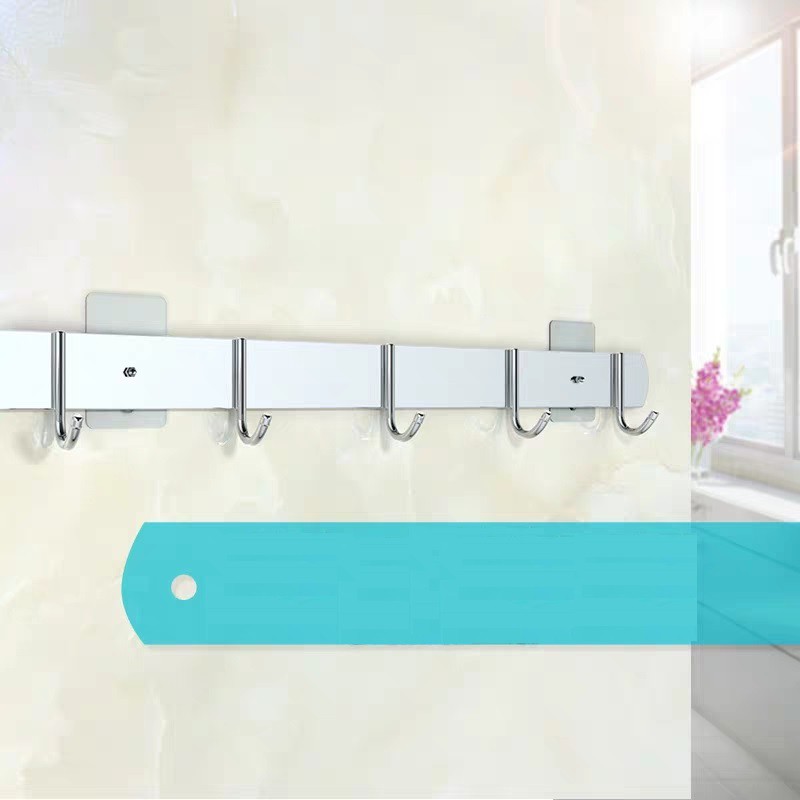 Móc Treo Quần Áo Inox SUS304, Thanh treo đồ lắp đặt dán tường chịu tải 10kg + bộ vít nở - ML304