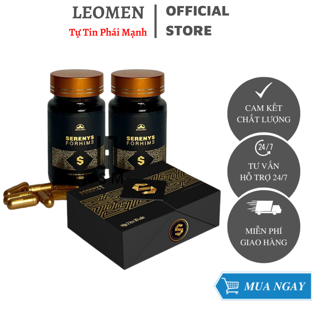 [Free Ship + Quà]Viên Uống Tăng Cường Sinh Lý Nam SERENYS FORHIMS Chính Hãng Kéo Dài Thời Gian Quan Hệ, Chống Xuất Tinh Sớm, Bổ Thận Tráng Dương, Cải Thiện Yếu Sinh Lý Hộp 60V,Tặng 3 BCS 30k