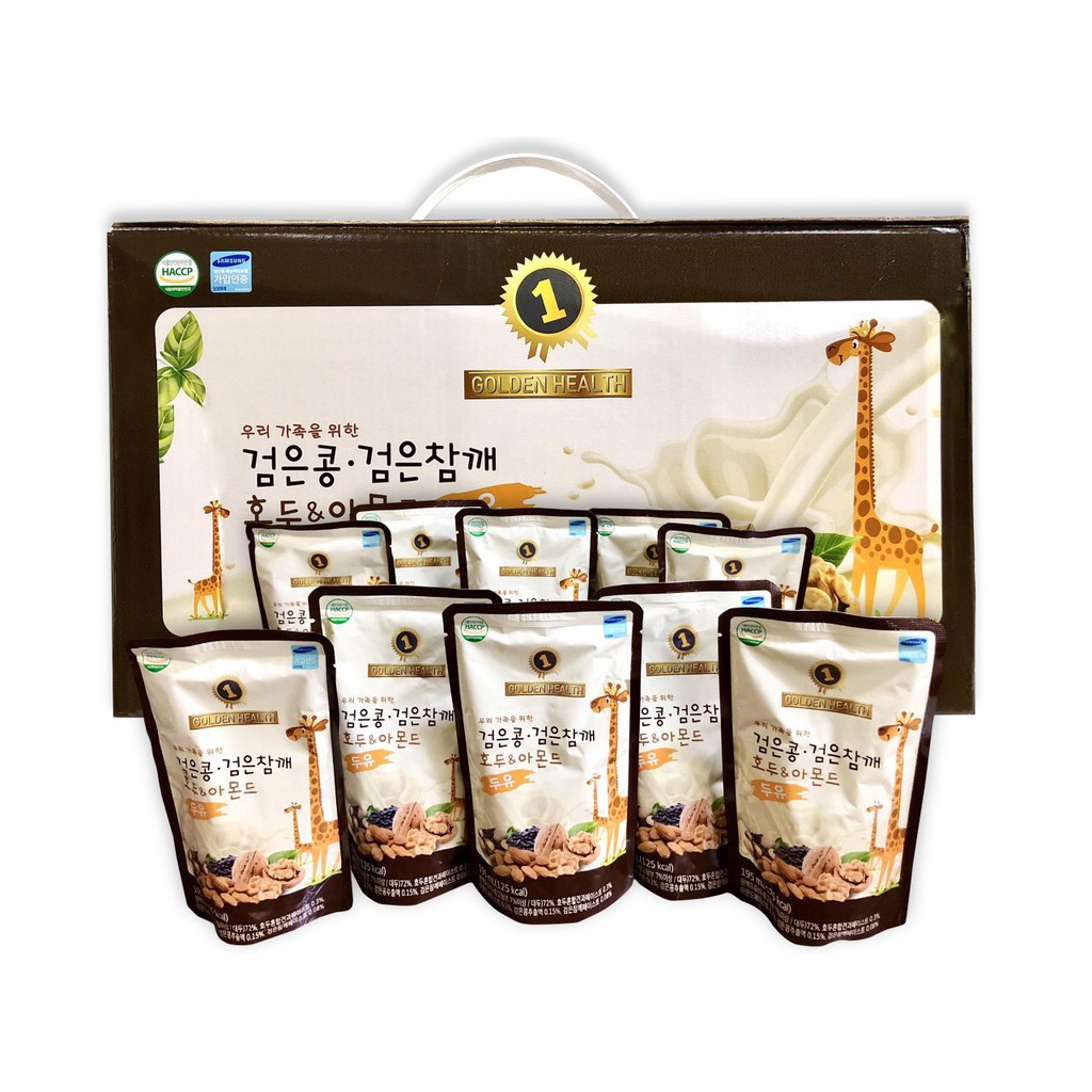 Sữa óc chó đậu đen hạnh nhân golden health 195ml