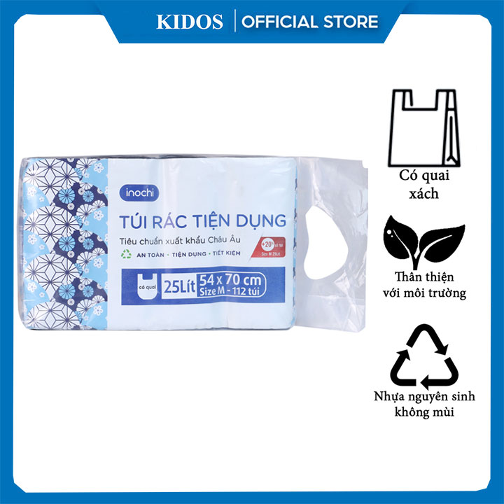 [Xuất nhật] Túi rác tự phân hủy Inochi-Túi đựng rác tự phân hủy siêu tiện lợi-túi đựng rác thân thiện với môi trường-màu đen 4 cuộn/ 1 lô