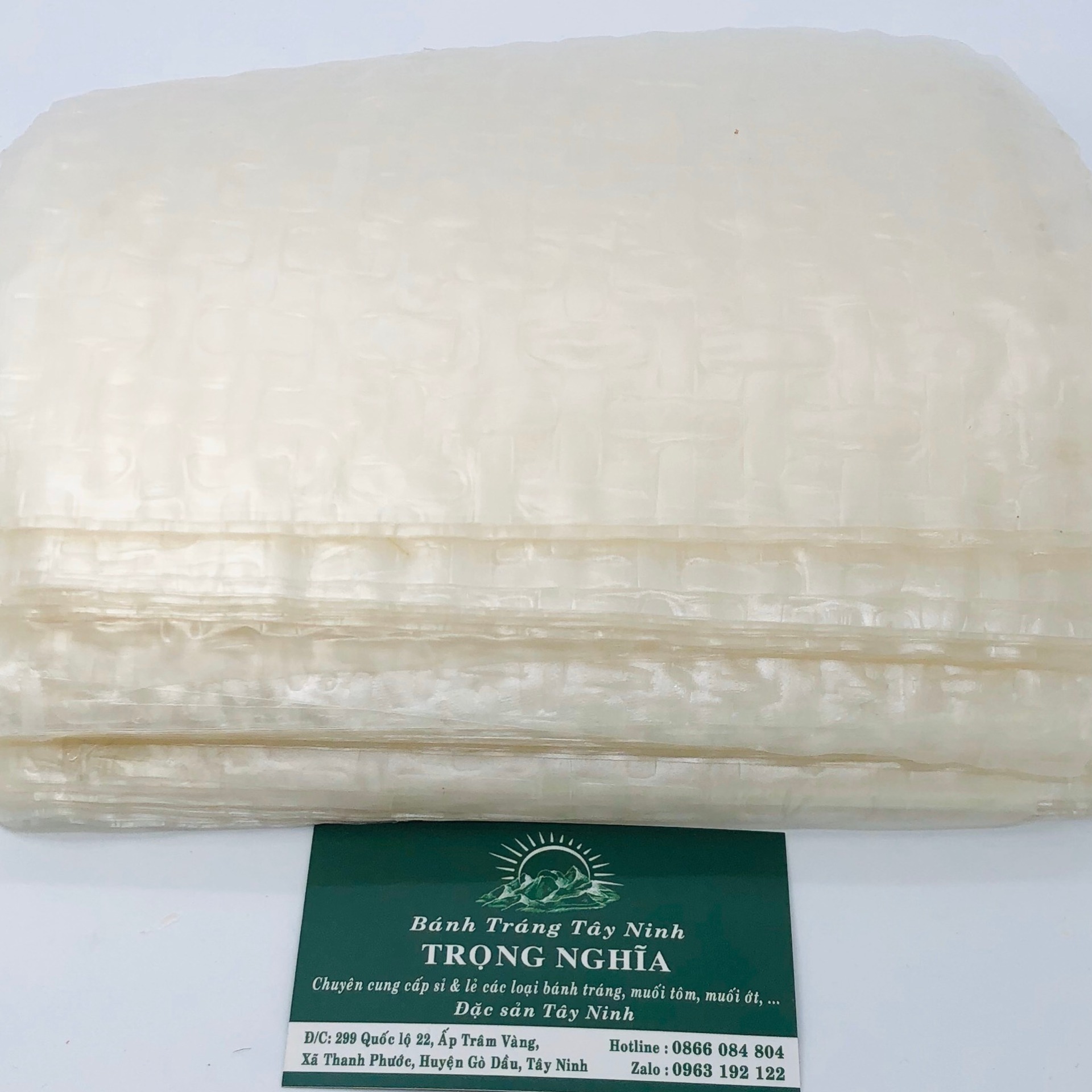 - Bánh Tráng Vuông Trắng Cuốn Thịt