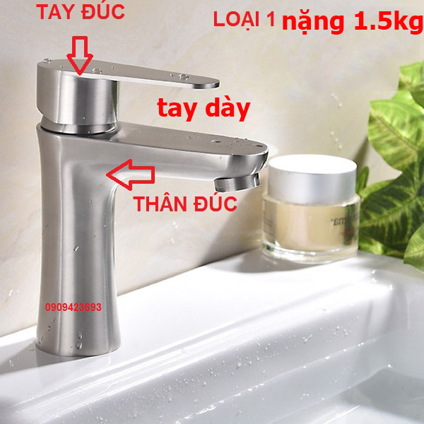 [HCM]Vòi Rửa Mặt Lavabo Vòi Lavabo Nóng Lạnh INOX 304 N3002 NA.GRAND VÒI LAVABO EO HÀNG BAO XÀI BAO ĐỔI MỚI 1 NĂM VÒI LA EO A1 vòi hàng đúc hoàn toàn lõi chống rỉ nước inox 304 chuẩn chống han gỉ