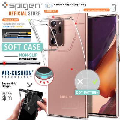 Ốp samsung galaxy note 20 / note 20 ultra spigen liquid crystal - hàng chính hãng