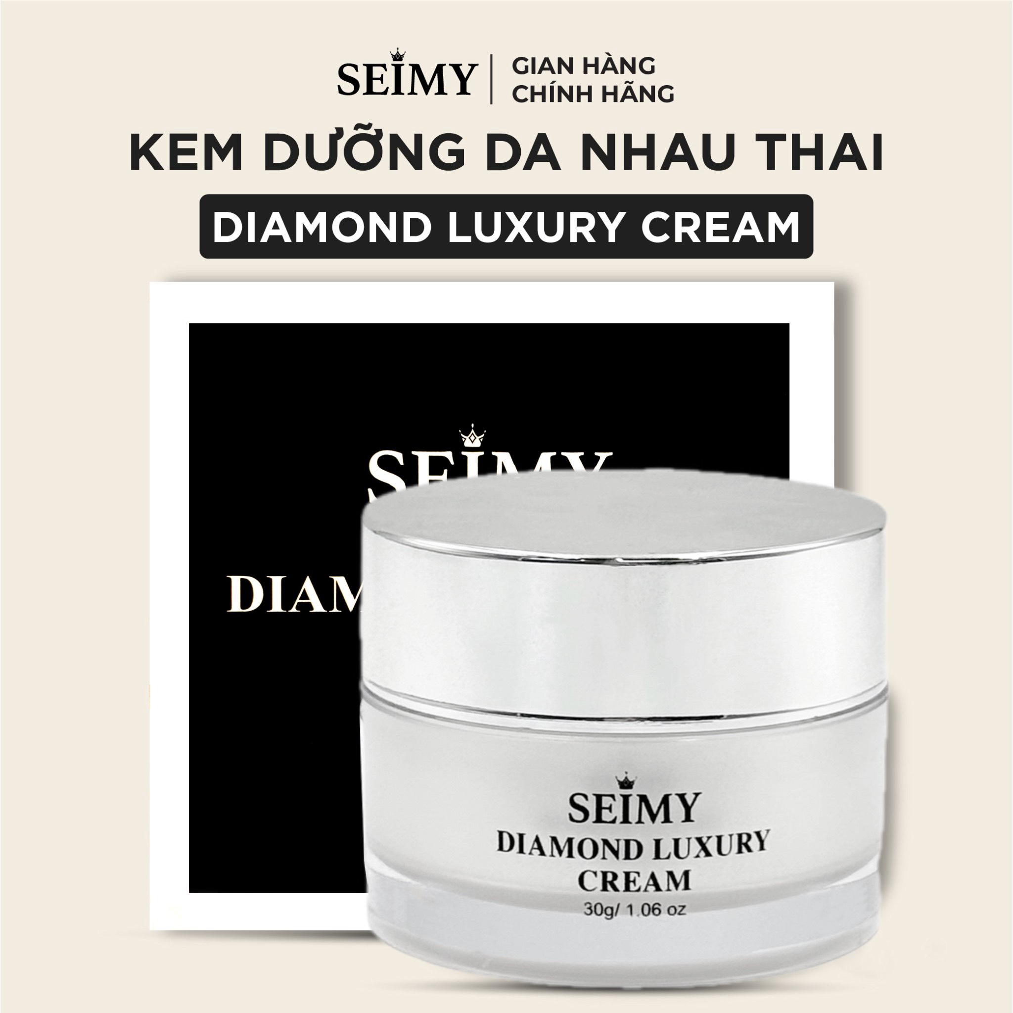 Kem dưỡng da mặt ban đêm face nhau thai Seimy - Diamond Luxury dưỡng trắng , cấp ẩm, mờ nám, giảm mụn