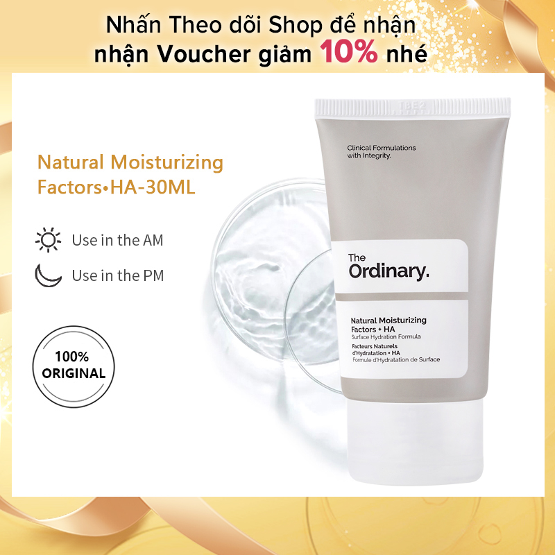 The  Ordinary Dưỡng da chính hãng Natural Moisturizing Factors + HA-30ml，dưỡng ẩm mặt kem dưỡng trắng da