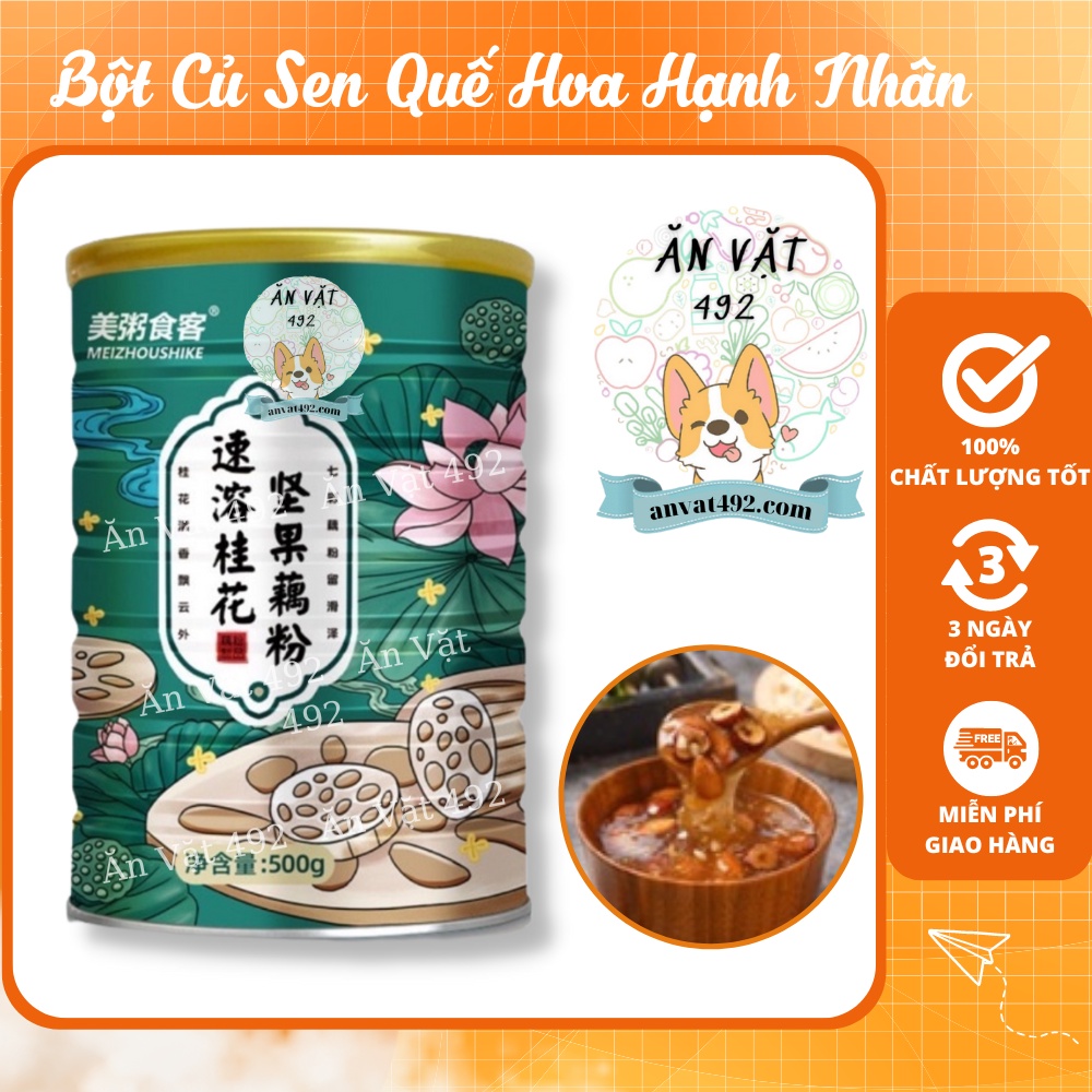 Bột Củ Sen Quế Hoa Hạnh Nhân M3 - Ăn Vặt 492