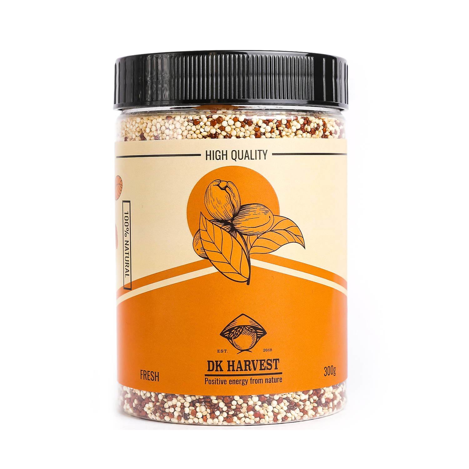 Hạt Diêm Mạch 3 Màu DK Harvest nhập khẩu Úc - Hộp 300g - diêm mạch đỏ, diêm mạch trắng, diêm mạch đen, mix quinoa, hạt diêm mạch úc