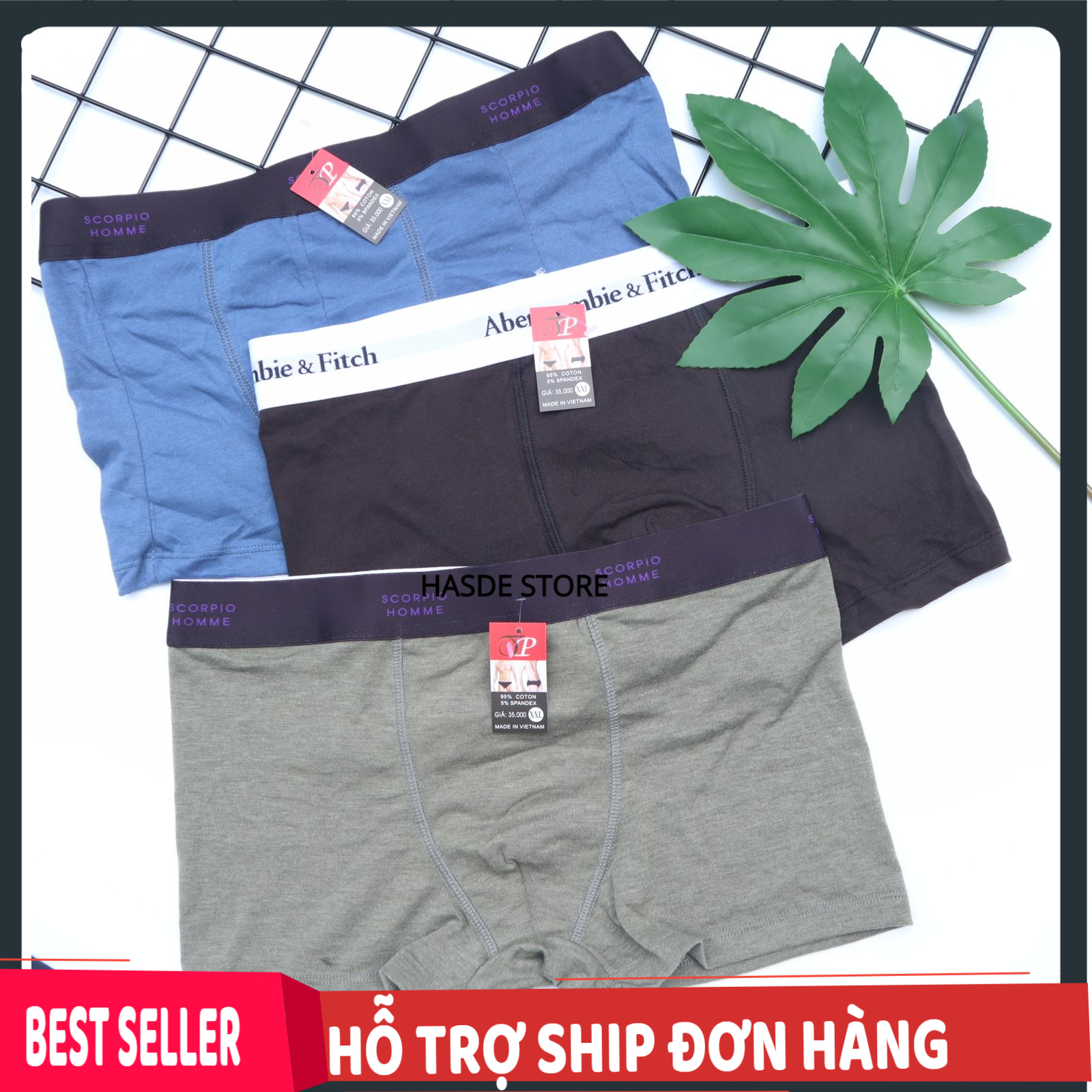 Combo 3 quần lót đùi nam - sịp đùi nam vải thun cao cấp.