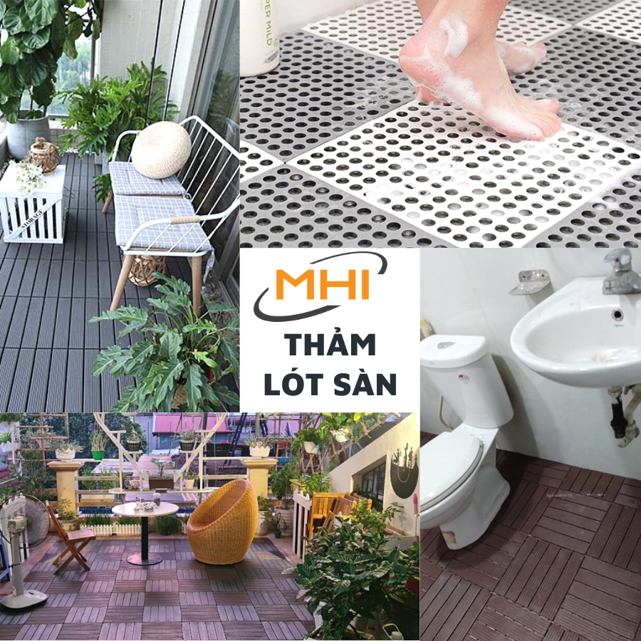 Combo 11 Tấm nhựa lót sàn ban công M-High cao 2cm thoát nước tốt -Vỉ Nhựa Lót Sàn bể bơi, sân vườn, sân thượng