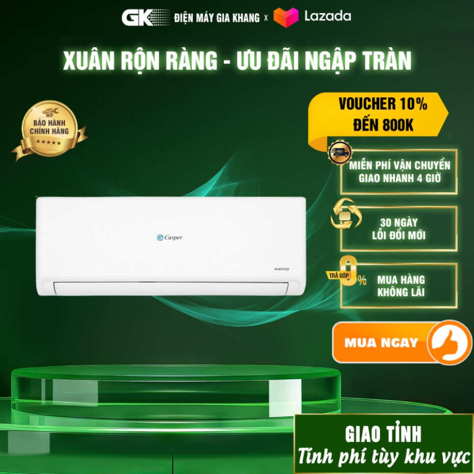 Máy Lạnh Inverter 1.5 HP Casper GC12IS35 GIAO TOÀN QUỐC HCM