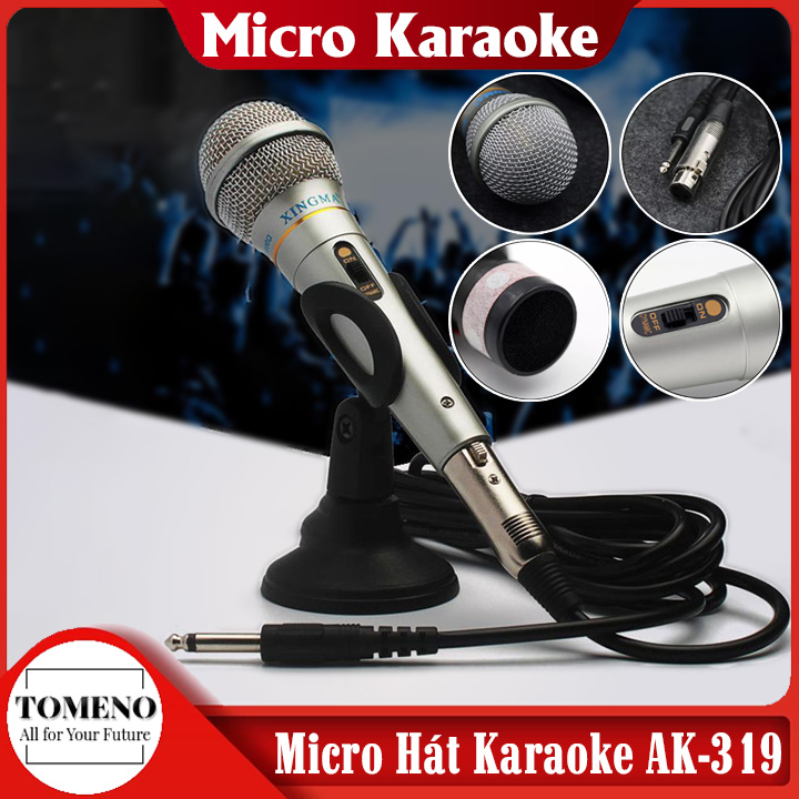 Mic Hát Karaoke Có Dây Xingma Ak-319 Chống Hú Cao Cấp Dây Dài 3M Đầu Mic Có Màng Lọc Tạp Âm , mic karaoke , mic hát gia đình , mic karaoke có dây , mic hát có dây , mic hát karaoke chống hú , mic hát cao cấp , mic karaoke cao cấp