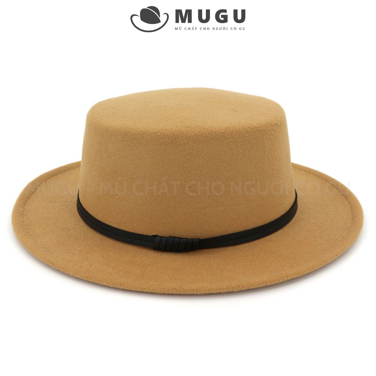 Mũ Jazz Boater TN08 Vành Tròn Nhỏ Nữ - Nón Vintage Chụp Ảnh Chất Liệu Nỉ | MUGU