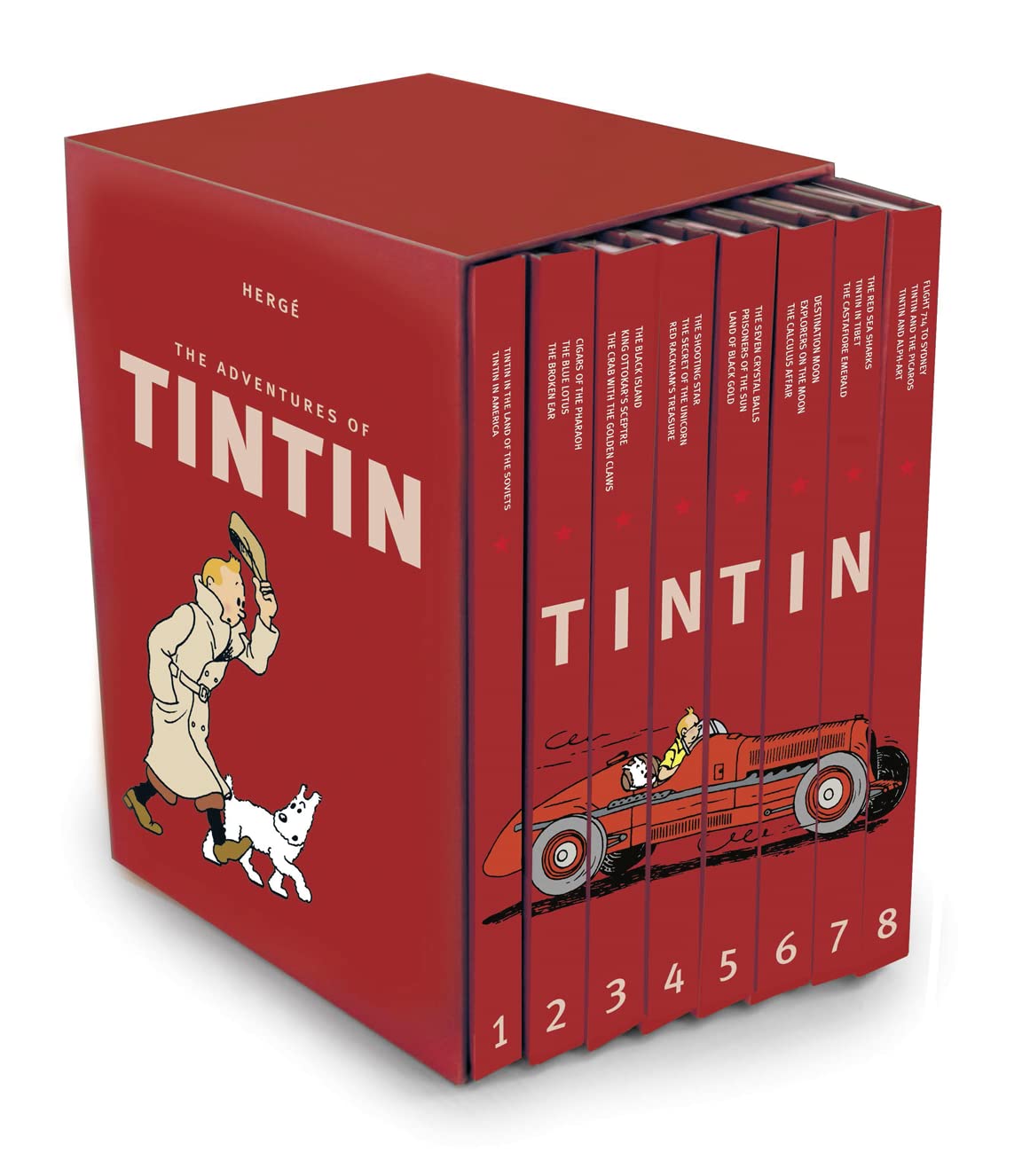 Bộ nhập the adventures of tintin 8q nhập bìa cứng có boxset