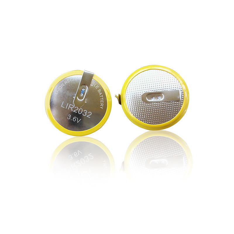 Pin sạc lir2032 3.6v lithium hàn chân