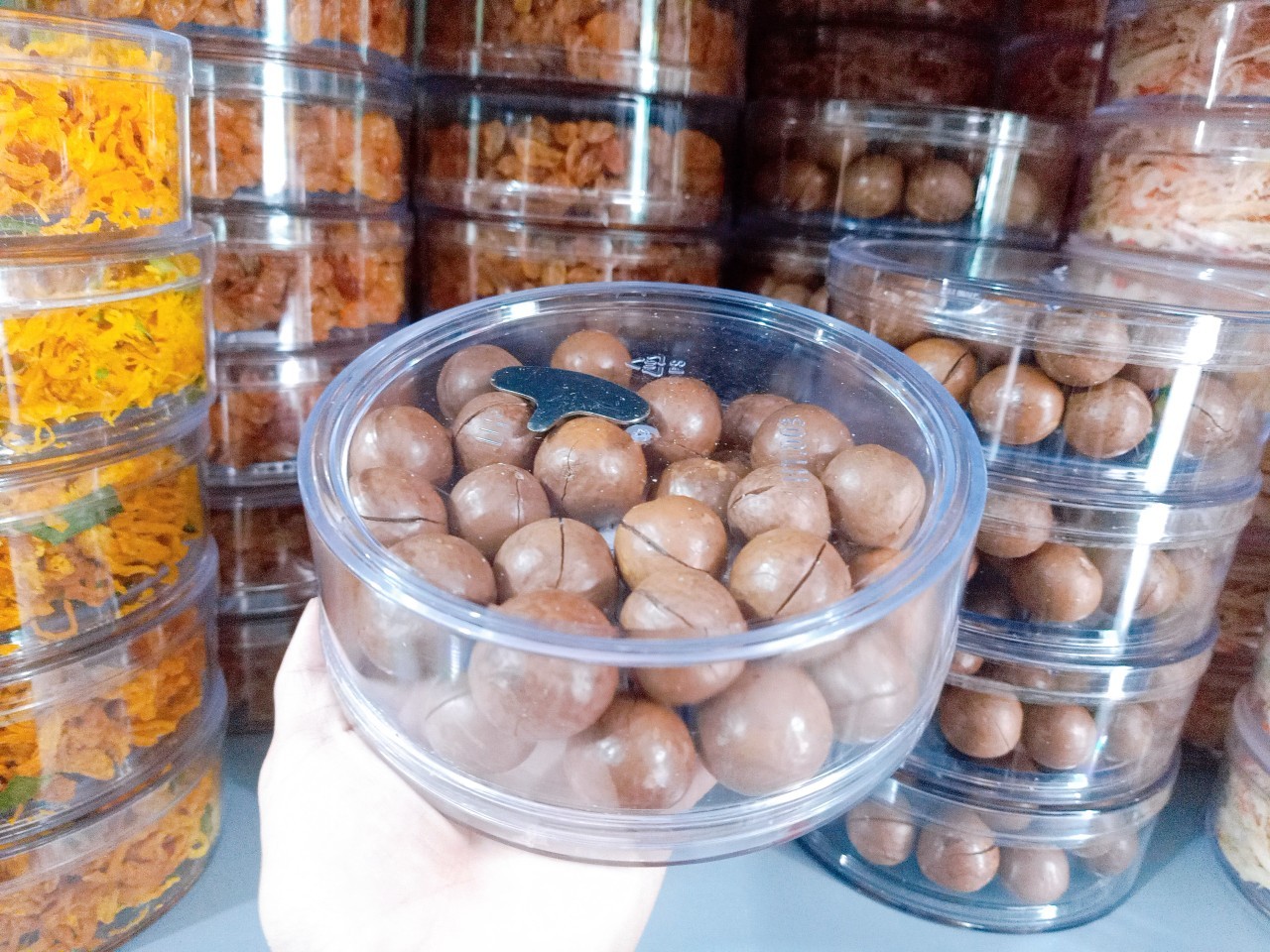 Hạt Macca hộp giấy 500g/ Hạt hạnh nhân hộp giấy 350g