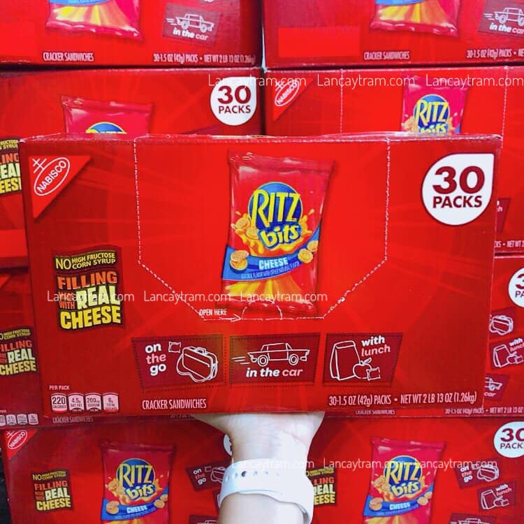 Bánh ritz phô mai mỹ thùng 30 gói x 42gr