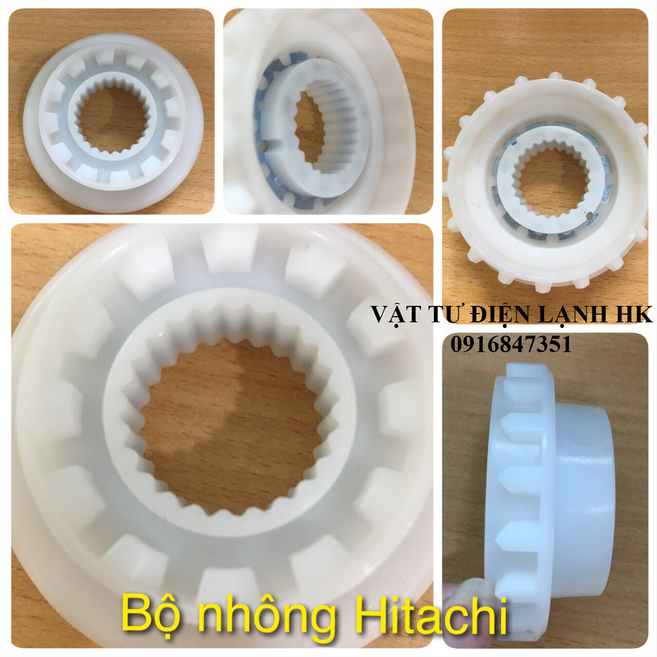 Bộ nhông ly hợp máy giặt HITACHI- răng nhựa