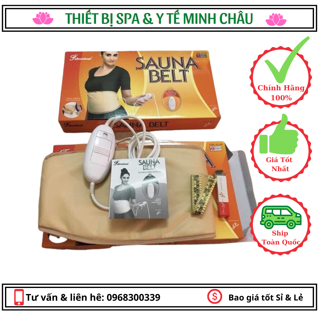 Đai quấn nóng giảm béo mỡ bụng sauna belt