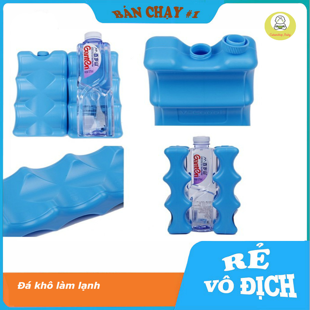Combo 2 đá khô võng giữ lạnh 3 bình sữa