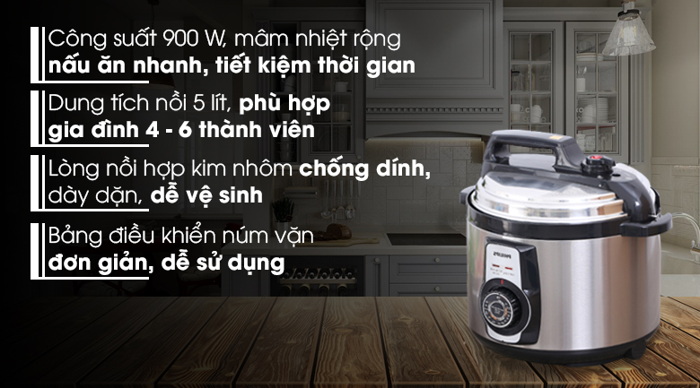 Nồi áp suất điện Philips HD2103/66 5 lít hàng trưng bầy như mới chính hãng 100%