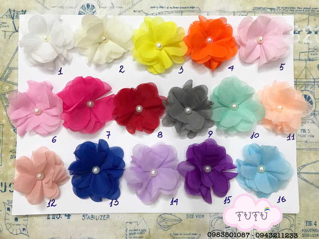 Hoa đính nhuỵ trai kích thước 5-6cm