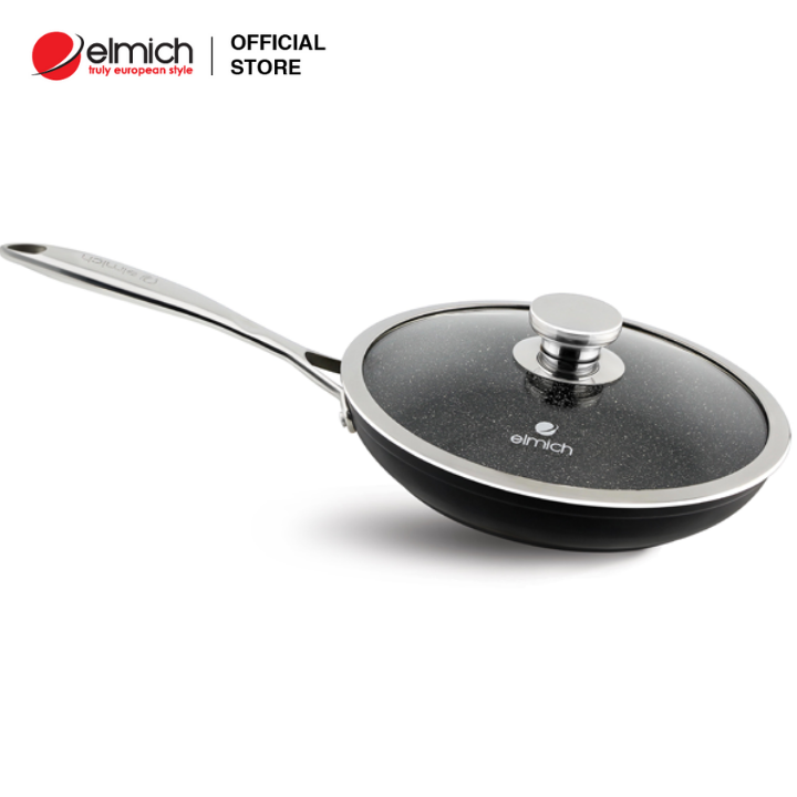 Chảo vân đá tự nhiên chống dính Elmich Opal EL-3802, EL-3803, EL-3804